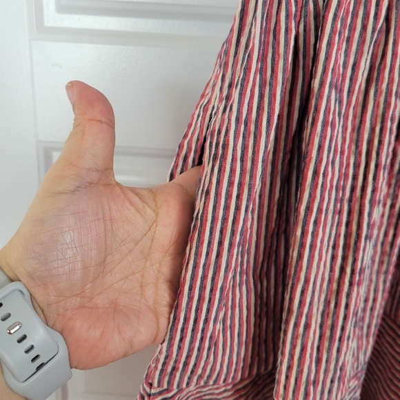 Gal Meets Glam Martha striped one shoulder bow dress with pockets size 4 - Picture 4 of 9